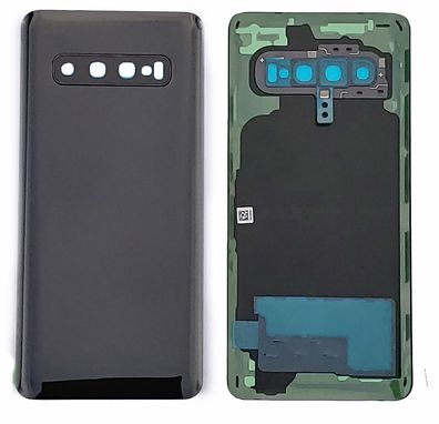 Akkudeckel Backcover Gehäuse Rückseite Kleber f. Samsung Galaxy S10 G973 schwarz