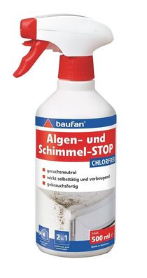 Baufan® Algen- und Schimmel-STOP 500 ml chlorfrei ohne Geruchsbelästigung