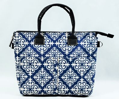 Damen Tasche aus Filz / Eco Leder Universal Schopper 1806 Blau Ornament