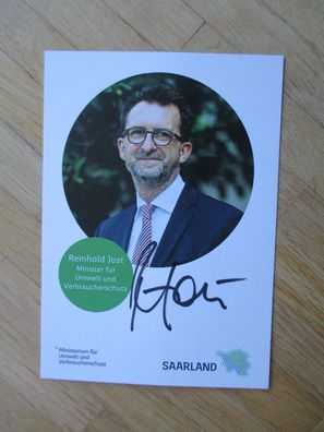 Saarland Minister SPD Reinhold Jost - handsigniertes Autogramm!!!