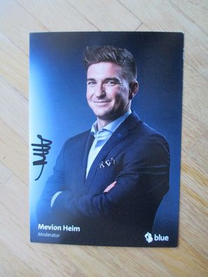 Blue Fernsehmoderator Mevion Heim - handsigniertes Autogramm!!!