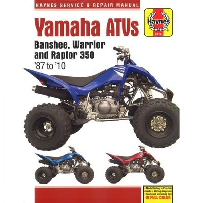 Yamaha Banshee Warrior Raptor 350 ATV (1987-2010) Quad Reparaturanleitung Haynes