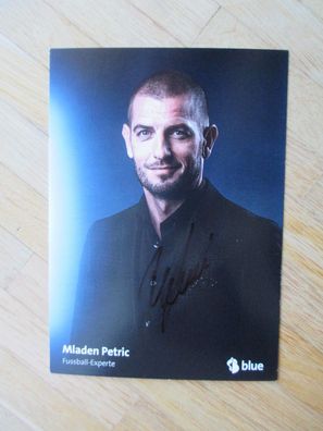 Fußball Schweiz Blue Fernsehmoderator Mladen Petric - handsigniertes Autogramm!!!