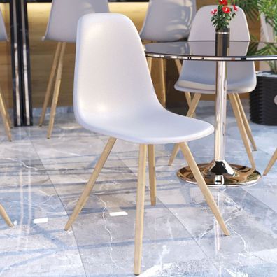 2er-Set Espreso | Schalenstuhl | Weiß | Designstuhl