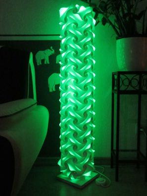 Stehlampe Höhe 120 cm, Ø 25 cm, Lichtsäule mit LED Farbwechsler - 150-M-FW-Grün