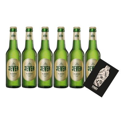 Jever Pilsener 6er Set Bier 0,33l (4,9% Vol) mit Mixcompany Grußkarte inkl Pfan