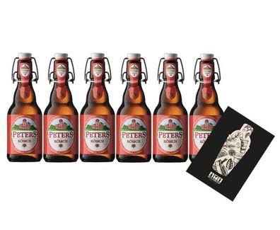 Peters Kölsch 6er Set Bier 0,33L (4,8% Vol) mit Mixcompany Grußkarte inkl Pfand