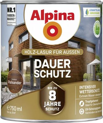 Alpina Dauer-Schutz Holz-Lasur für Außen Palisander 750 ml