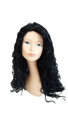 Fureya Long Loose Curl Lace Front Wigs Perrücke schwarz 24 Inch
