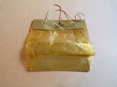 Werbetasche Tragetasche Tüte Gold Netztasche mit Schnurhenkel - Sheba