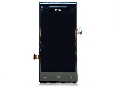 HTC Windows Phone 8X LCD Display Touchscreen Rahmen Scheibe Front Komplettset