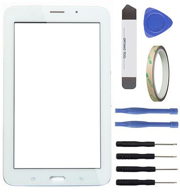 Touchscreen Glas Scheibe Digitizer f Samsung Galaxy Tab 3 Lite 7" T113 T116 weiß