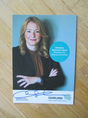 Saarland Ministerin SPD Christine Streichert-Clivot - handsigniertes Autogramm!!!