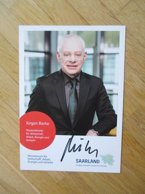 Saarland Staatssekretär SPD Jürgen Barke - handsigniertes Autogramm!!!