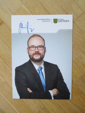 Sachsen Staatsminister CDU Christian Piwarz - handsigniertes Autogramm!!!