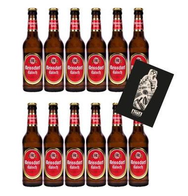 Reissdorf Kölsch 12er Set Bier 0,33L (4,8% Vol) mit Mixcompany Grußkarte inkl P