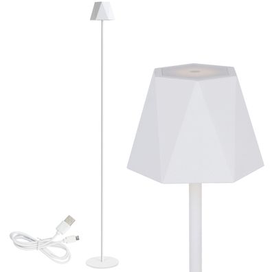 Stehlampe LED Akku USB kabellos Indoor Outdoor weiß Dimmer modern skandi style
