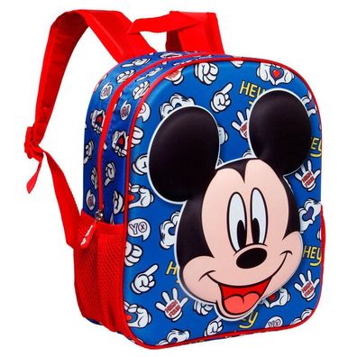 Karactermania 02874 Disney Mickey Maus lächelnd 3D Rucksack (Vor-) Schule 31cm