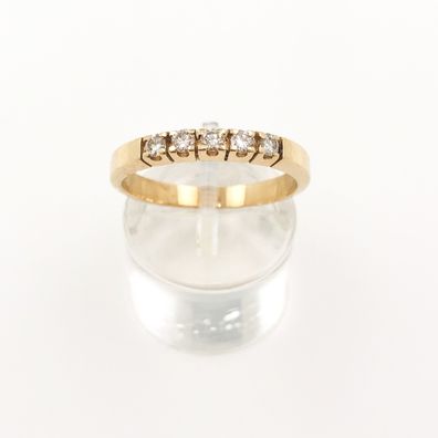 Damen Memoiren Ring aus 14 kt Gold mit 0.025 ct Diamanten - Gr 59 EU
