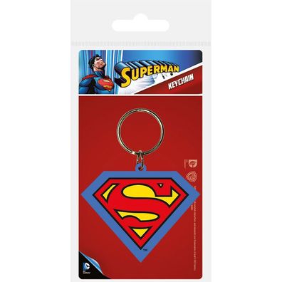 Superman Gummi Schlüsselanhänger Keychain Keyring Anhänger