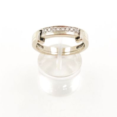 2- teiliger Damen Ring aus 14 kt Weißgold mit 0.24 ct Diamanten Gr 63 EU