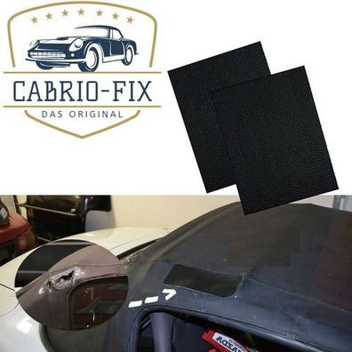 CABRIO FIX Cabrio Dach Reparatur Set Verdeck selbstklebend alle Marken 2xSchwarz