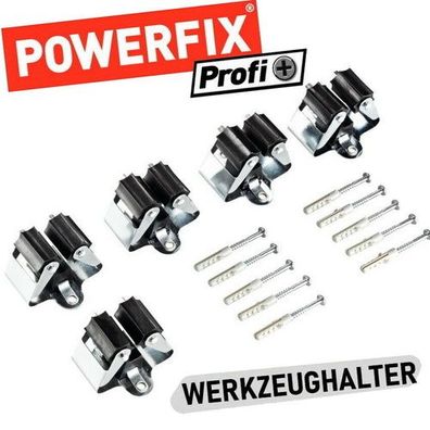 Powerfix Profi Werkzeughalter Gerätehalter Besenhalter Werkzeug Halterung [5Stk]