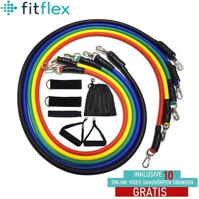 Fitflex Profi Fitness Bänder Set Gymnastikband Widerstandsbänder Yoga Resistance