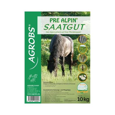 AGROBS Pre Alpin Saatgut 10 kg Nachsaat Samen Neusaat Gras Gräser Weidegras