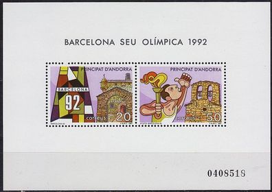 Andorra Spanisch [1987] MiNr 0195-96 Block 2 ( * * / mnh ) Olympiade