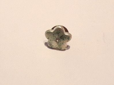 Anstecker Pin Anstecknadel Pinnadel "Blume mit Edelstein" aus den 90er Jahren