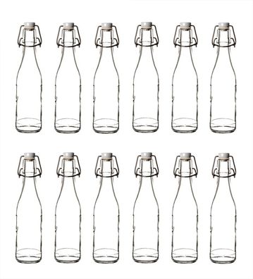 12x Glasflasche mit Bügelverschluss 500ml Draht-Bügelflasche zum Einkochen