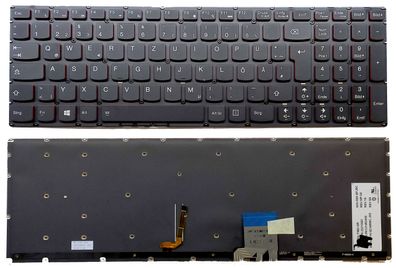 Tastatur f. Lenovo IdeaPad Y50-70AM-IFI Y50-70A Y50-70 Y70-70 Beleuchtung DE