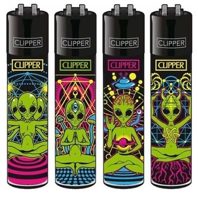 Clipper Classic Original Feuerzeuge 4 Stück Serie „ Fuck You „ Feuerzeug