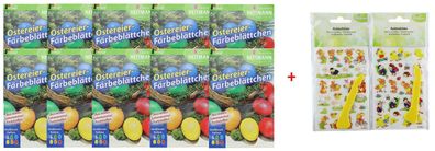100 Tüten Heitmann Ostereierfarbe + Rubbelbilder  Ostereierbilder