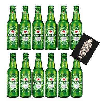 Heineken Pils 12er Set Bier 0,33l (5% Vol) mit Mixcompany Grußkarte inkl Pfand