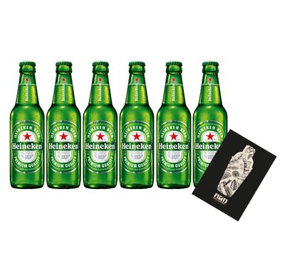Heineken Pils 6er Set Bier 0,33l (5% Vol) mit Mixcompany Grußkarte inkl Pfand M