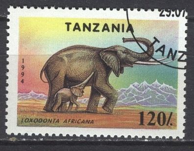 Tansania Mi 1778 gest Elefant mot4553