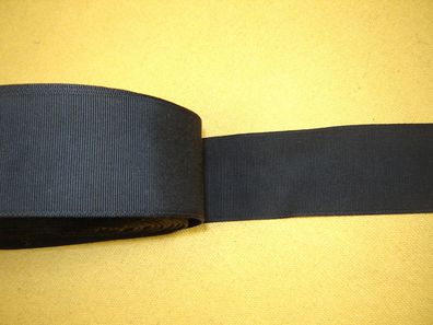 hochwertiges seidiges Ripsband 4,7cm breit Herrenhut Damenhut dunkelblau Meter