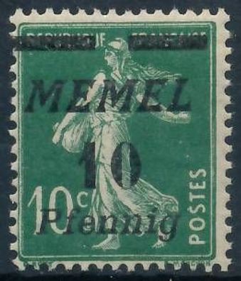 MEMEL 1922 Nr 54b postfrisch ATTEST X472D46
