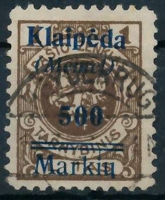 MEMEL 1923 Nr 134IV gestempelt gepr. X472DAA