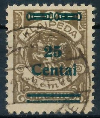 MEMEL 1923 Nr 220I gestempelt gepr. X472DC2