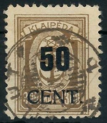 MEMEL 1923 Nr 198 gestempelt gepr. X472E06