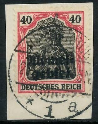 MEMEL 1920 Germania Nr 6 zentrisch gestempelt Briefstück gepr. X472F2E