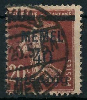 MEMEL 1920 Nr 22a gestempelt gepr. X47308E