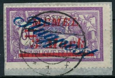 MEMEL 1922 Nr 78 zentrisch gestempelt Briefstück gepr. X4730DA