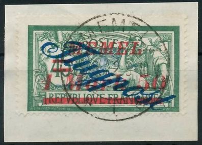 MEMEL 1922 Nr 76 zentrisch gestempelt Briefstück gepr. X4730CE