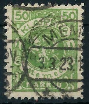 MEMEL 1923 Nr 145 gestempelt gepr. X473126