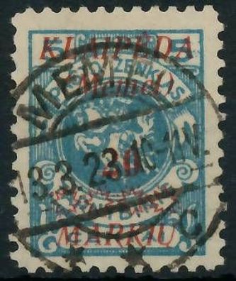 MEMEL 1923 Nr 136 zentrisch gestempelt gepr. X47889A