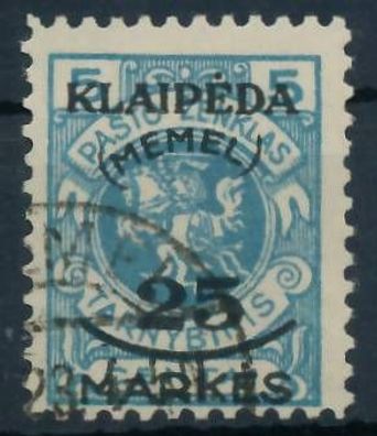 MEMEL 1923 Nr 125 gestempelt gepr. X4788E2